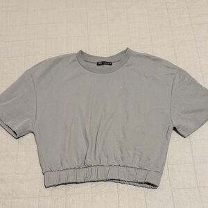 Zara Light Gray Crop Top